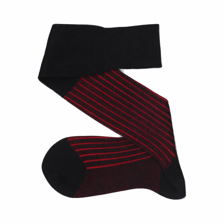black red Shadow striped cotton socks