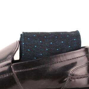 Classic Men's Black Dress Socks | Sophisticated Pin Dots | Over The Calf Fit | Mid Calf Fit | Ideal Gift For Dad & Husband