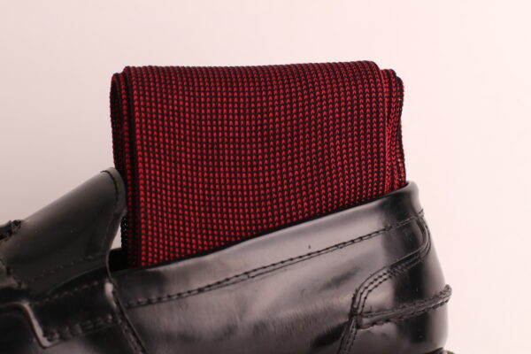 BLACK RED OVER THE CALF STRIPE