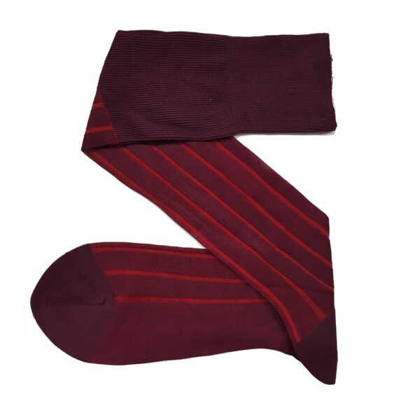 Celchuk Burgundy Red shadow cotton socks