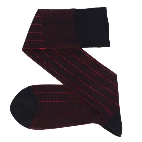 celchuk black red pindot striped cotton socks