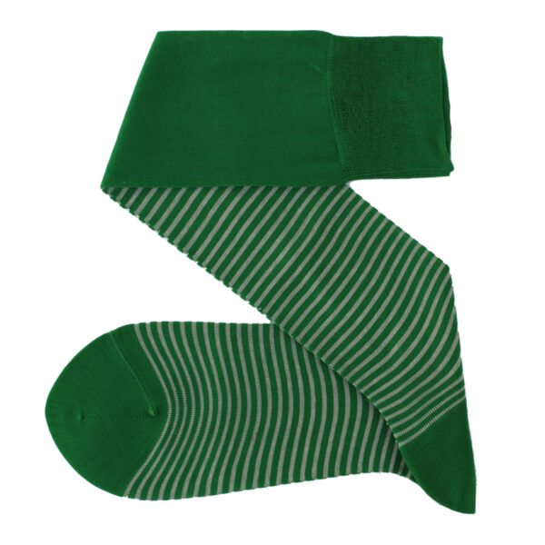 CELCHUK - green white cotton socks