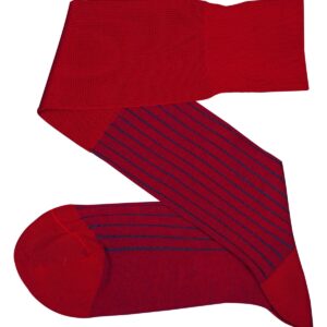 Red royal blue shadow cotton socks