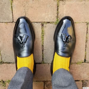 yellow mens cotton socks