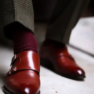 burgundy cotton mens socks