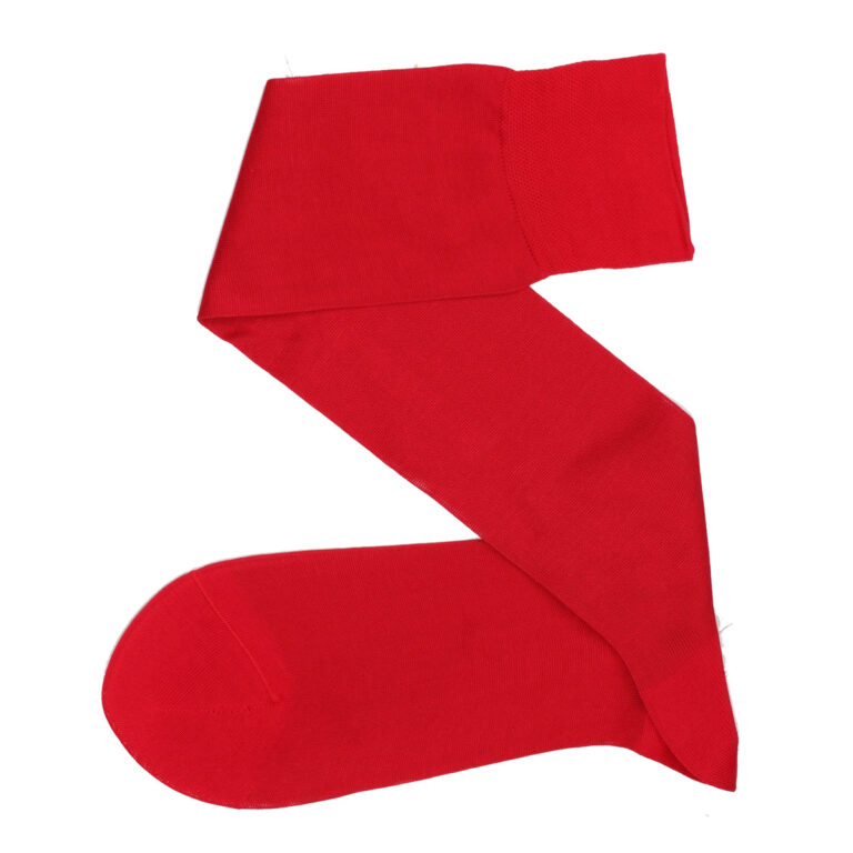 red plain Celchuk cotton socks