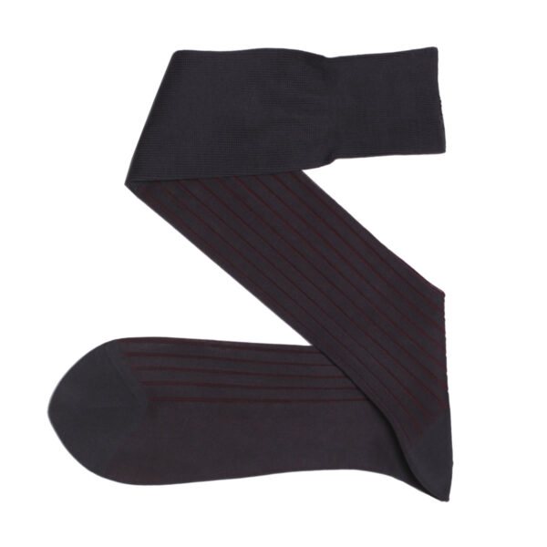 Charcoal burgundy celchuk shadow cotton socks