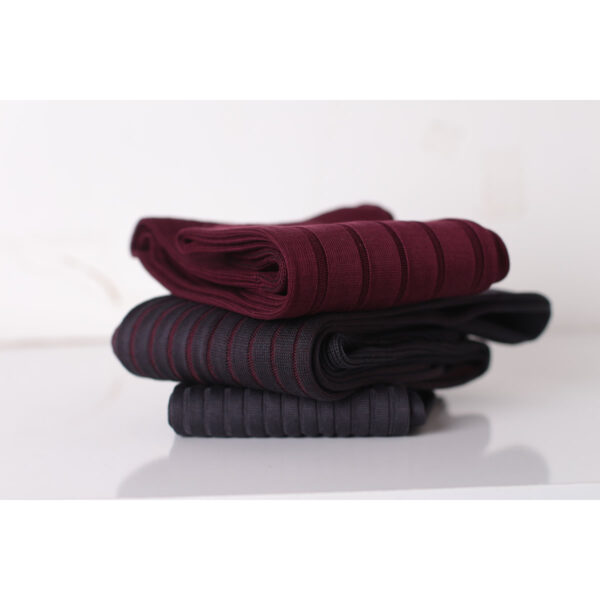 Charcoal burgundy celchuk shadow cotton socks