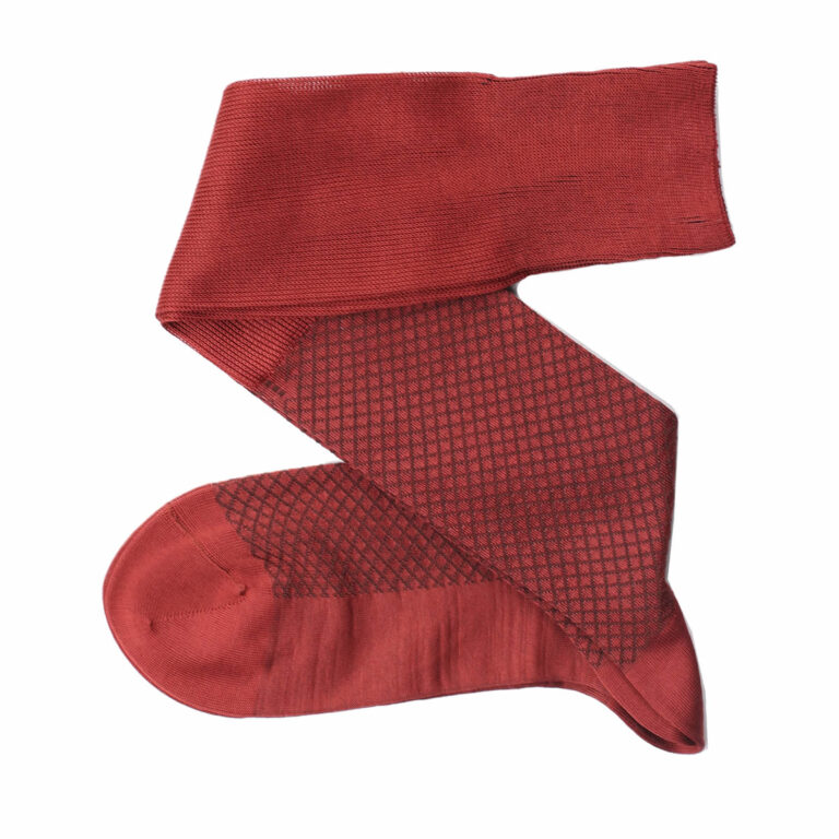 CELCHUK Taba brown fishnet cotton socks