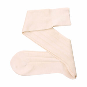 Celchuk ecru undyd cotton socks