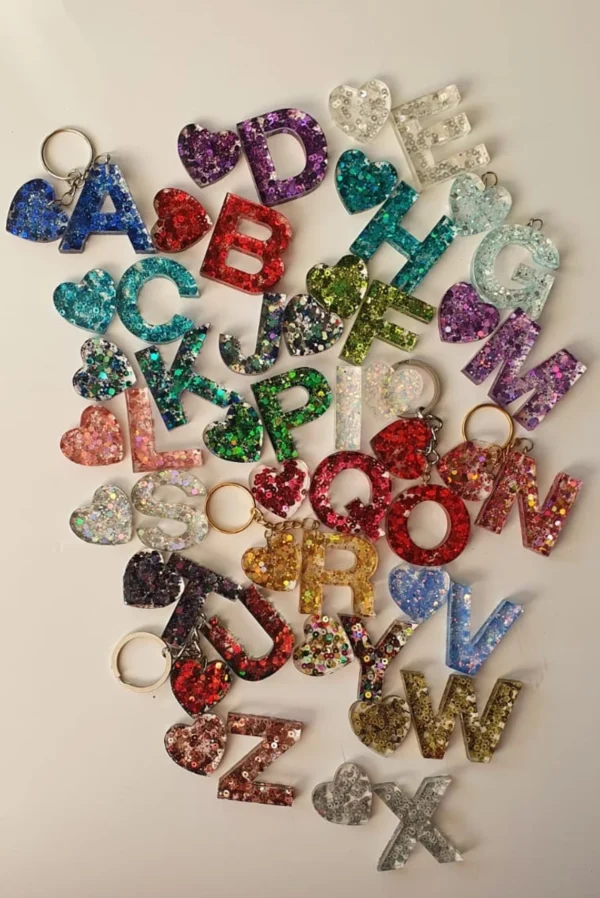 Custom Handmade Glitter Resin Letter