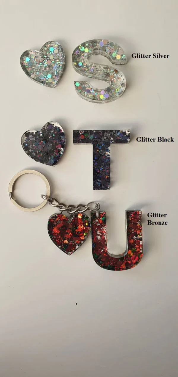 Custom Handmade Glitter Resin Letter