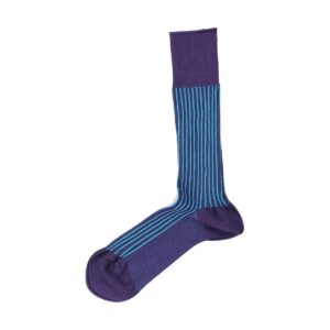 Purple blue shadow striped cotton socks