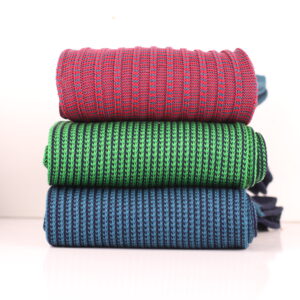 3 Pairs Striped Cotton Over The Calf Socks Navy Blue