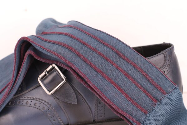 PARLIAMENT BURGUNDY SHADOW CALF SOCKS