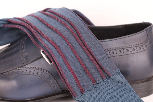 PARLIAMENT BURGUNDY SHADOW CALF SOCKS - Image 4