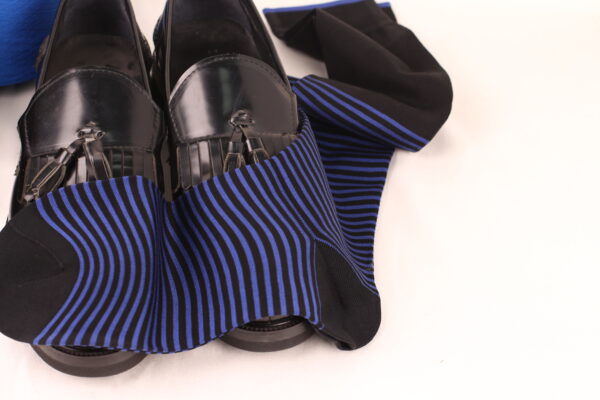 BLACK BLUE  OVER THE CALF STRIPE