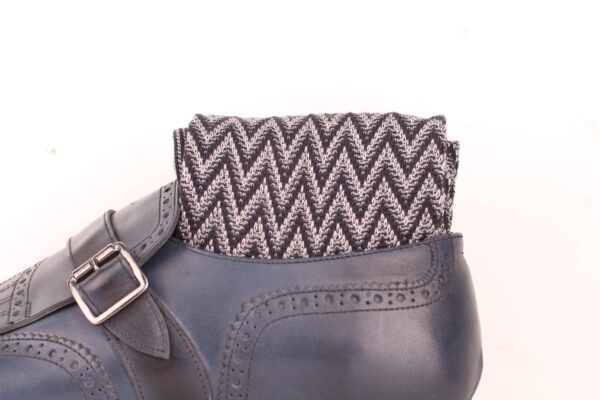 BLACK GRAY MERINO WOOL OVER THE CALF - Image 3