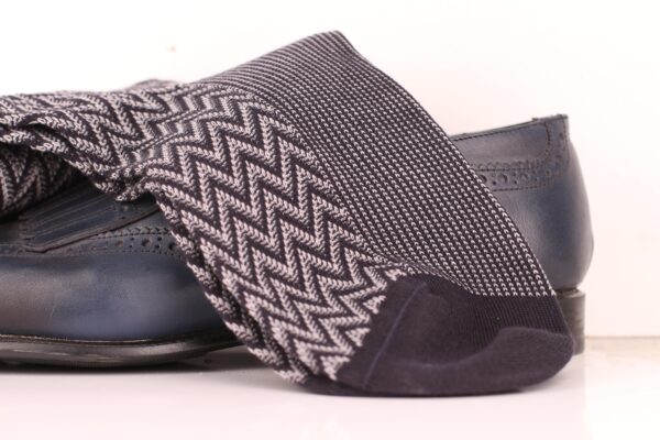 BLACK GRAY MERINO WOOL OVER THE CALF - Image 2