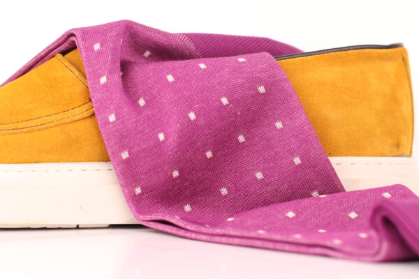 PURPLE COTTON OVER THE CALF SOCKS - Image 5