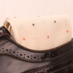 Classic Men's Ecru Dress Socks | Sophisticated Daimond | Over The Calf Fit | Mid Calf Fit | Ideal Gift For Dad & Husband
