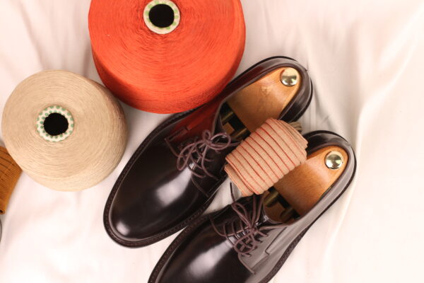 Beige Orange Shadow Striped Cotton Socks - Image 4