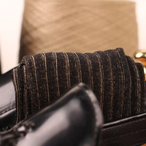 black shadow striped cotton socks