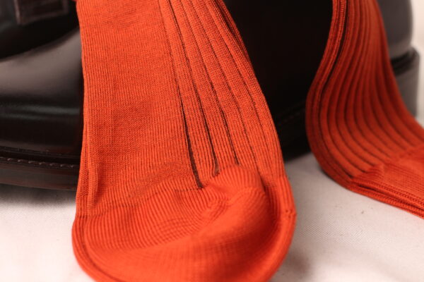 NEW! Taba Brown Ribbed Cotton Socks - Image 3