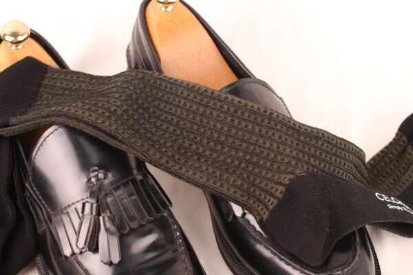 Black Green cotton socks