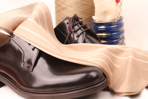 BEIGE IVORY OVER THE CALF SHADOW STRIPE - Image 3