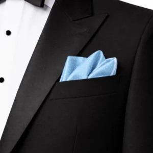 blue silk pocket square