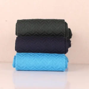 New Herringbone Textured Cotton Socks